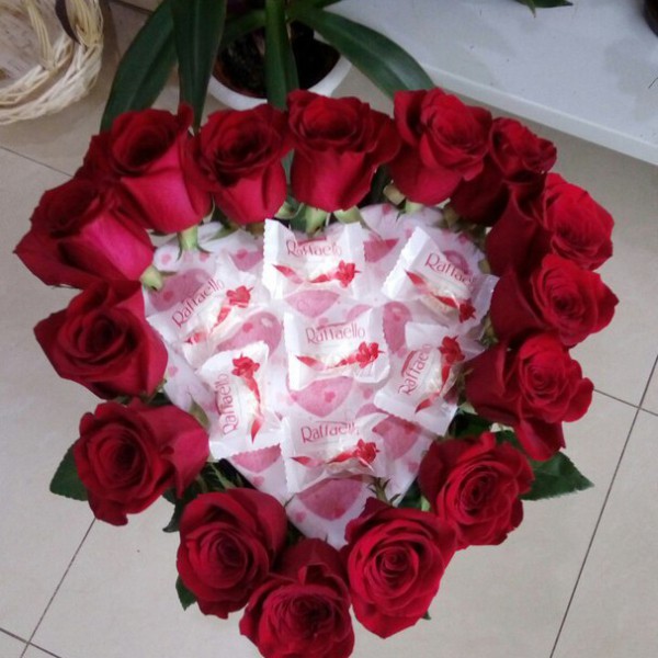 Сердце Амура 15 роз